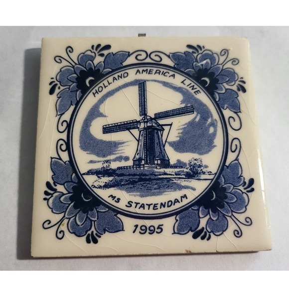 Holland America Line Cruise Ship Tiles MS Veendam & Statendam 1995 - Picture 7 of 8
